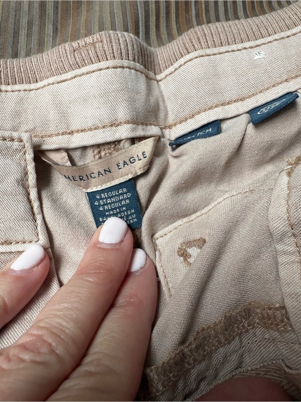 American Eagle Outfitters Women's Light Beige Jeans